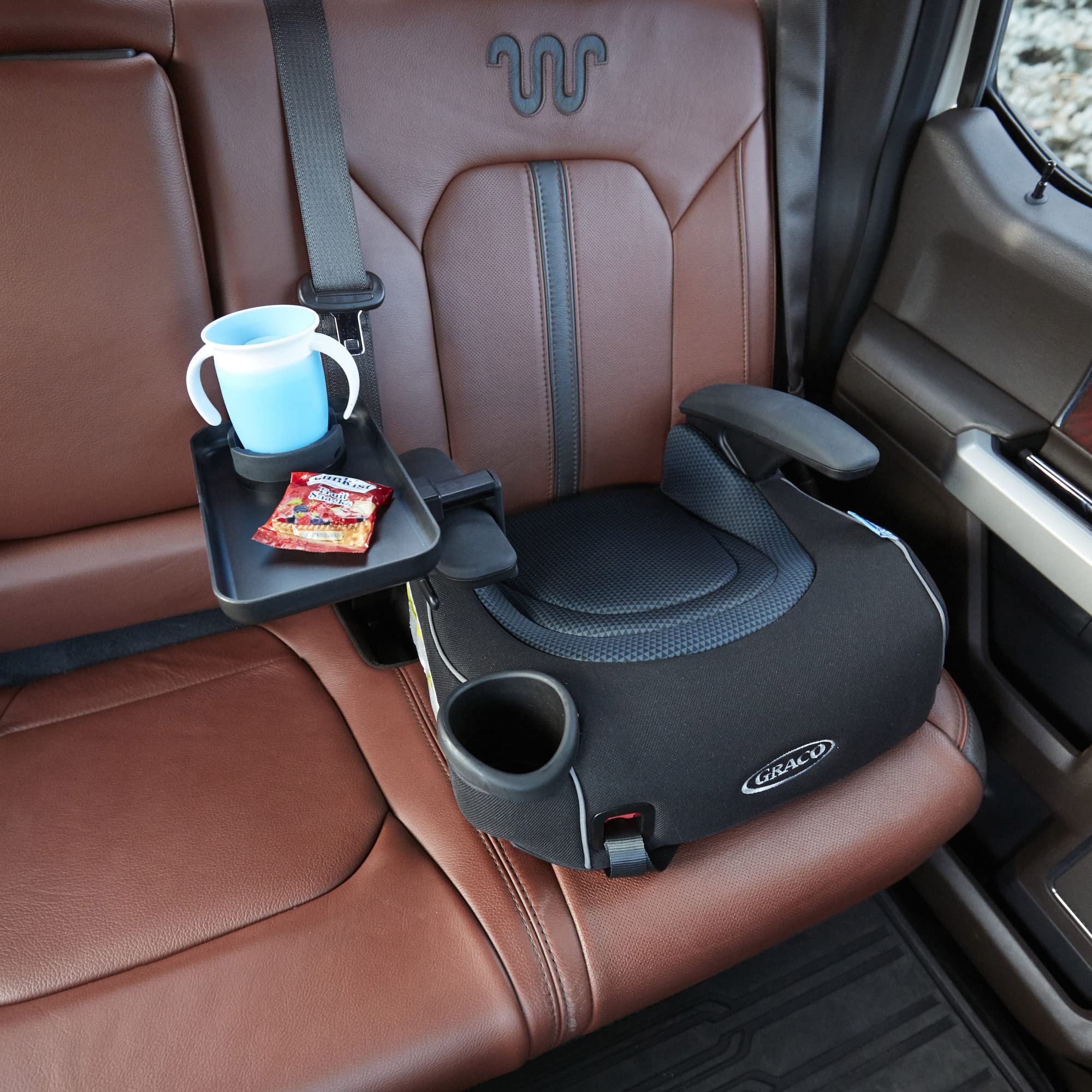 Car Seat Lap Tray TOPGO Car Seat Cup Holder Storage [Upgrade