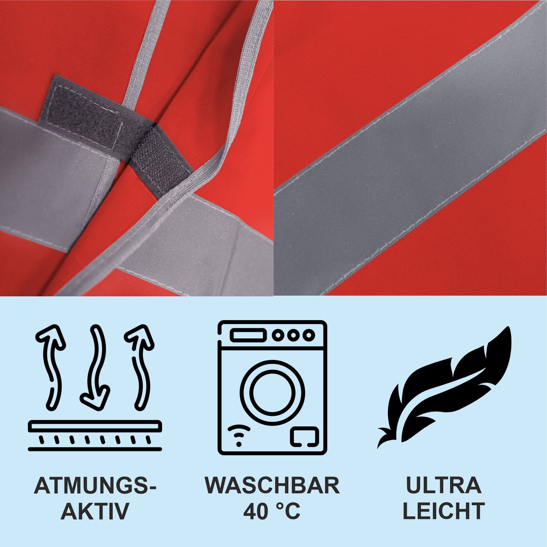 Sicherheitsweste GELB Warnweste nach EN ISO 20471 zertifiziert - Warn Weste für BESUCHER- Unisex mit hochwertigem Reflektorstreifen