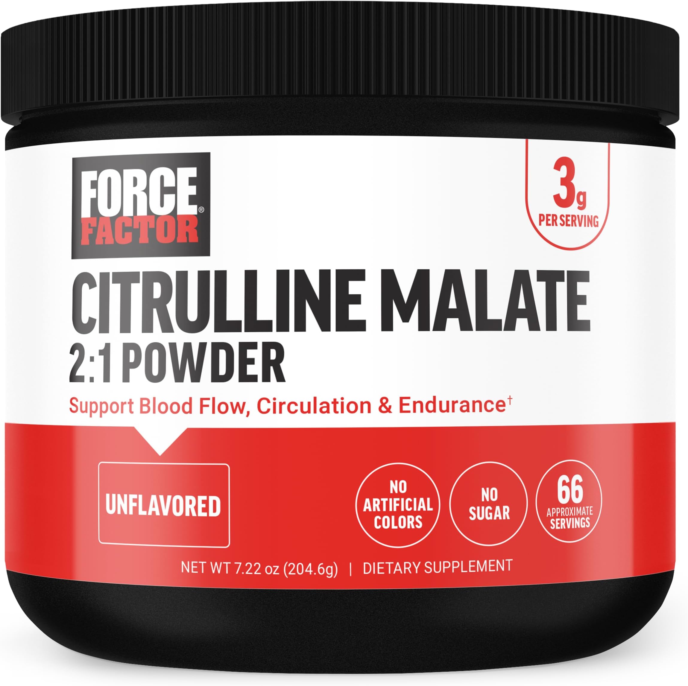 Citrulline Malate 2:1, L Citrulline Supplement for Men to Boost Nitric Oxide, Blood Flow, Muscle Pumps, and Performance, L Citrulline Powder Pump Supplement, Unflavored, ~66 Servings