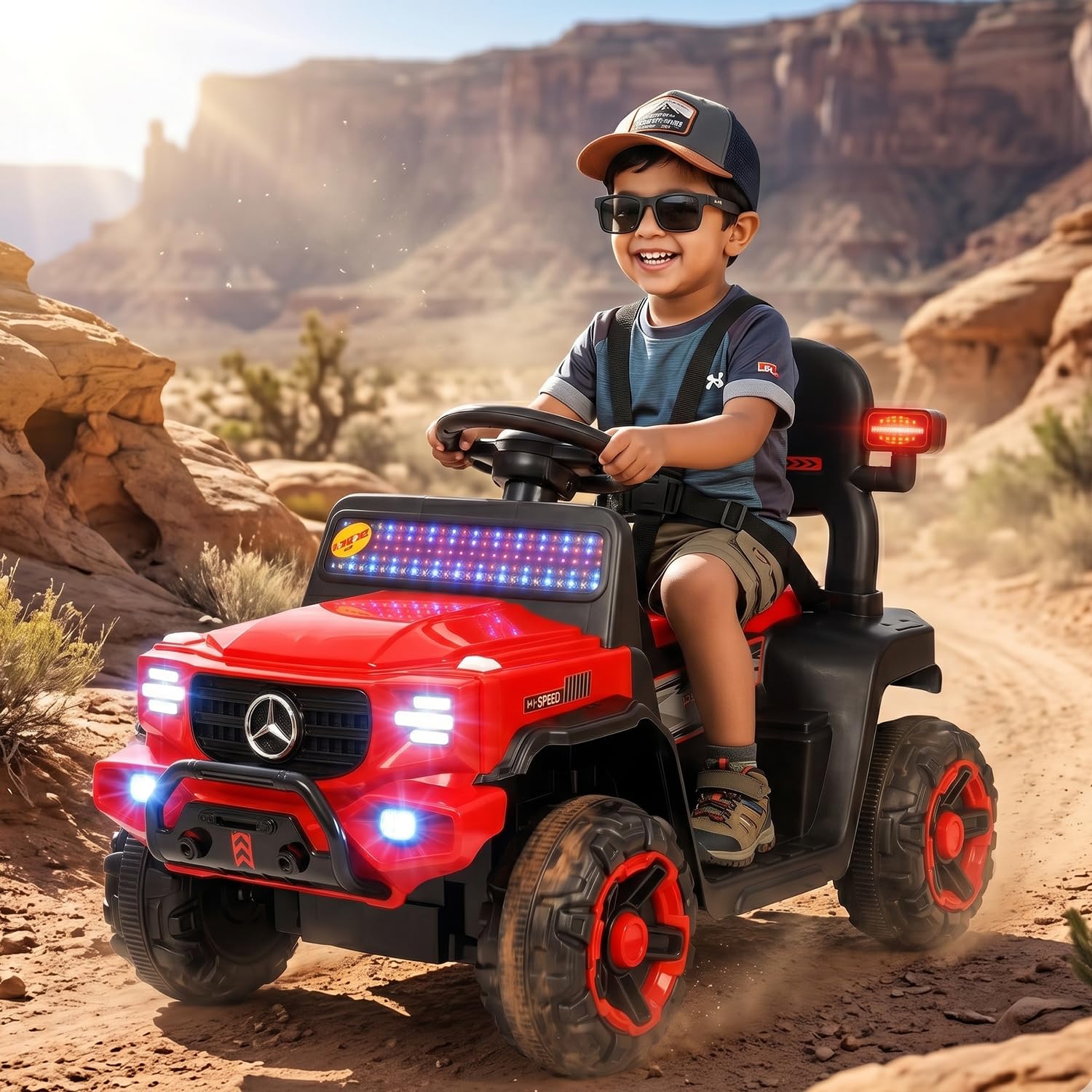 Toyzone Posh Ride On (w/o Remote) - Red | Rechargeable Car 6V | Powered by 6.5 ah Battery | Music Player with Bluetoooth & USB | 6 Month Battery Warranty | Make in India | for Kids 2+ Years-image-21