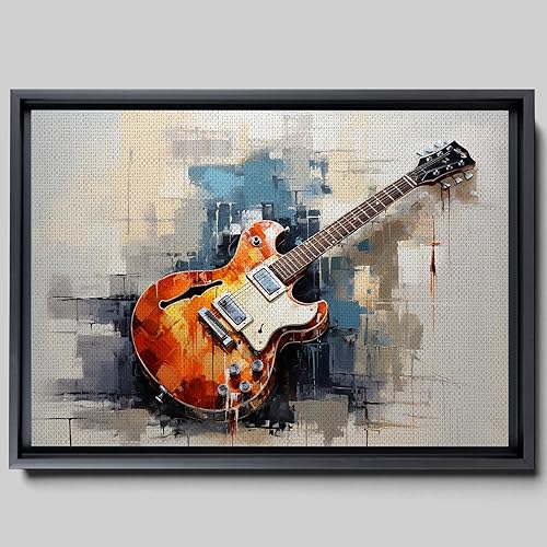 Print guitar canvas print wall decor, ready to hang wall print, design canvas print, Canvas Wall Dekor