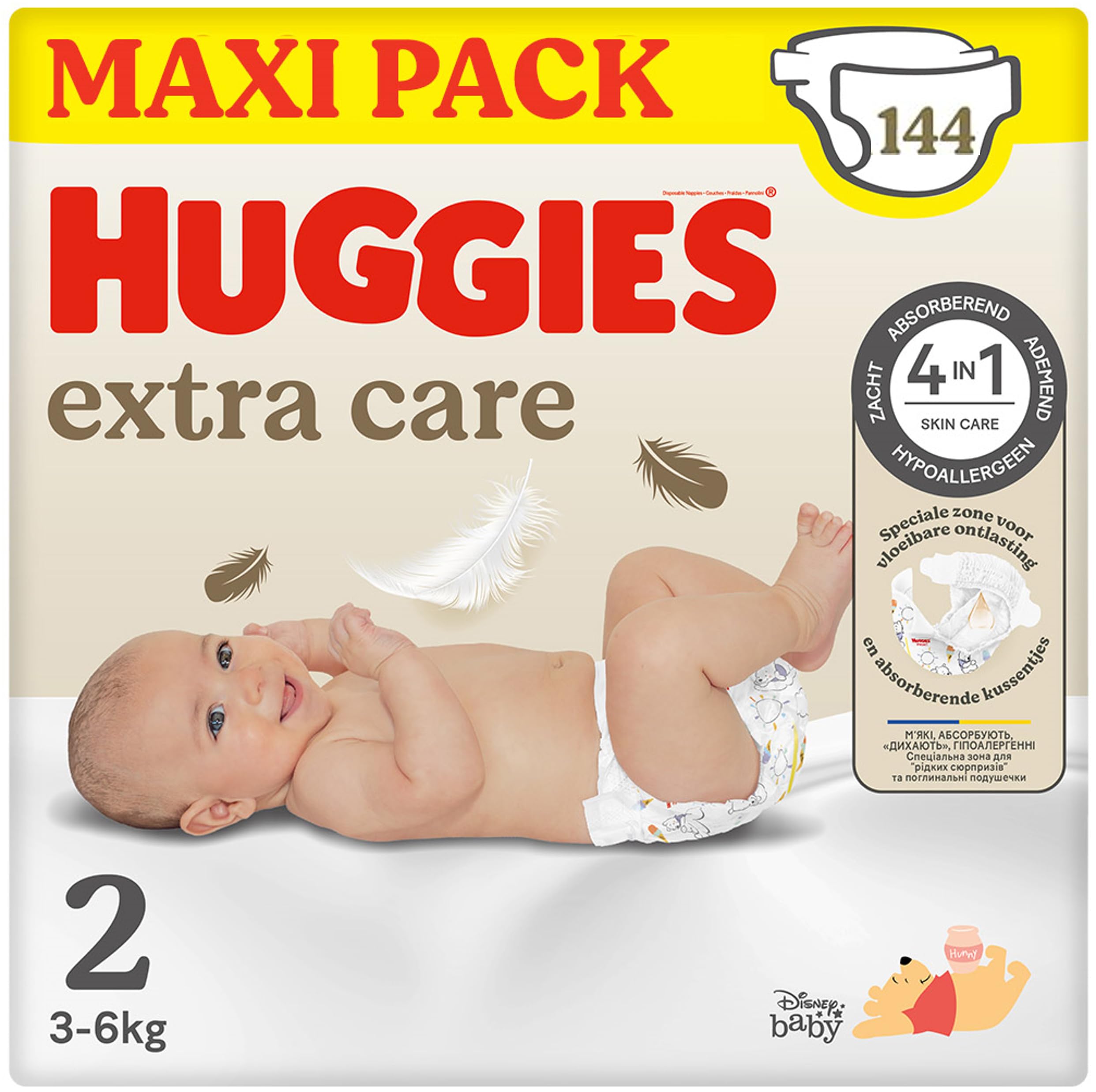 Huggies Extra Care Neonato, 24 Pannolini Taglia 2 (3-6Kg)