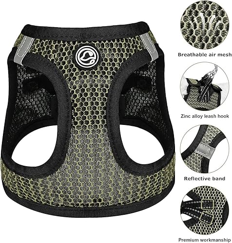 Miniatura 7 de Arnés para perro, arnés de malla cómoda para perro, arnés Vesr extra pequeño para mascotas, arnés acolchado suave y ligero para gato, perrito,