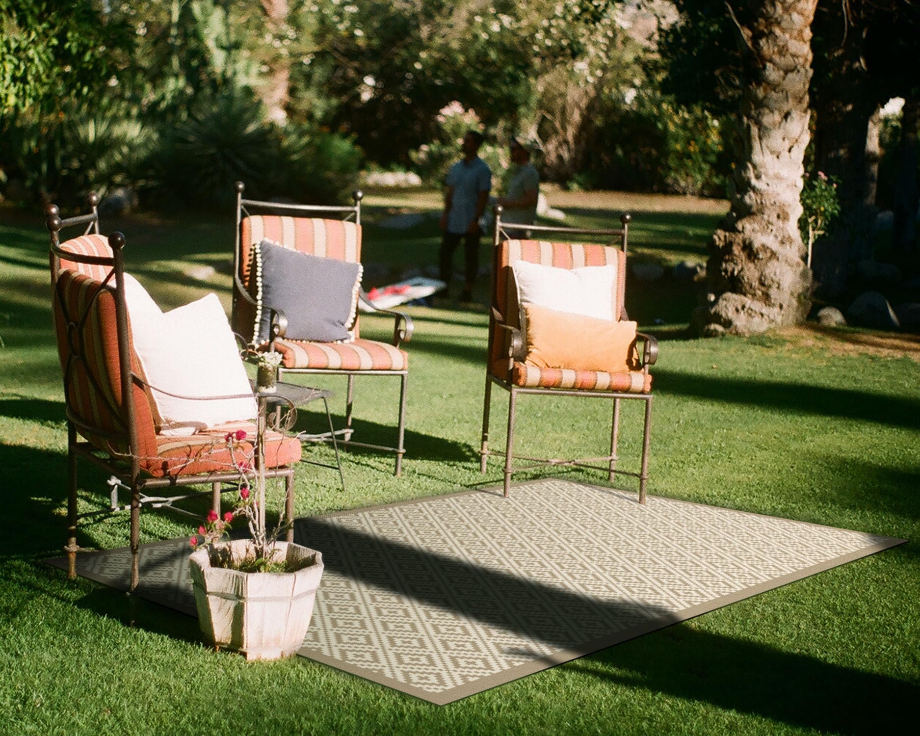 Panorama Tapis Vinyle Modèle Carreaux Ciments Cuisine Gris 160x230 Cm