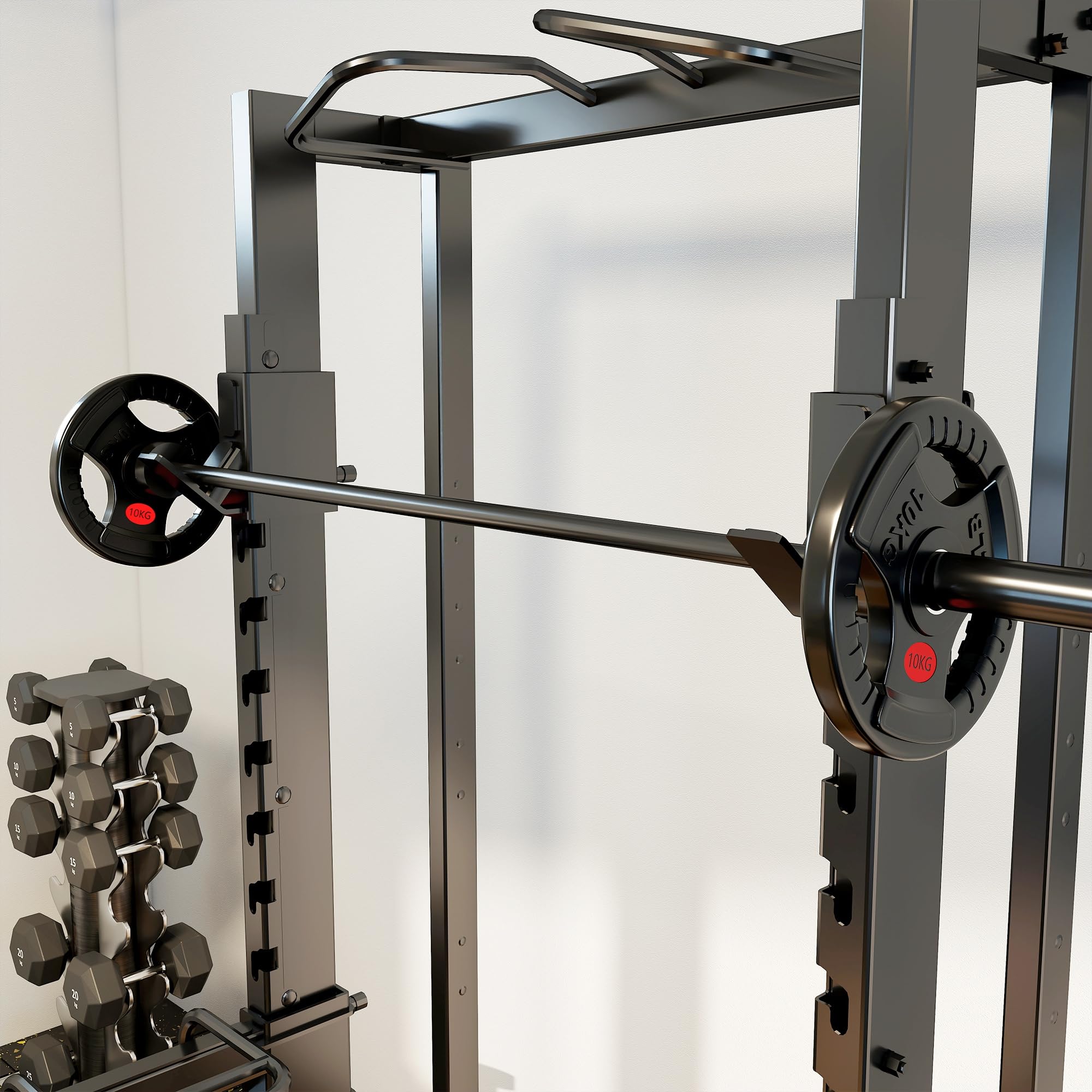SPORTNOW Disques de Poids Olympiques en Acier 10 kg, 20 kg, Finition PVC - Plaques de Poids, 3 Poignées, Trous de Ø 50 mm - Disques d'Haltères pour Entraînement Haltérophilie Musculation, Noir