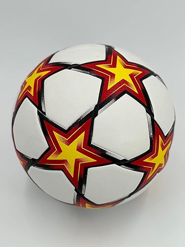 Miniatura 5 de Pelota de fútbol de calidad de la Liga de Campeones de la Copa Mundial, tamaño 5, con costuras sin costuras, peso oficial del partido, piel