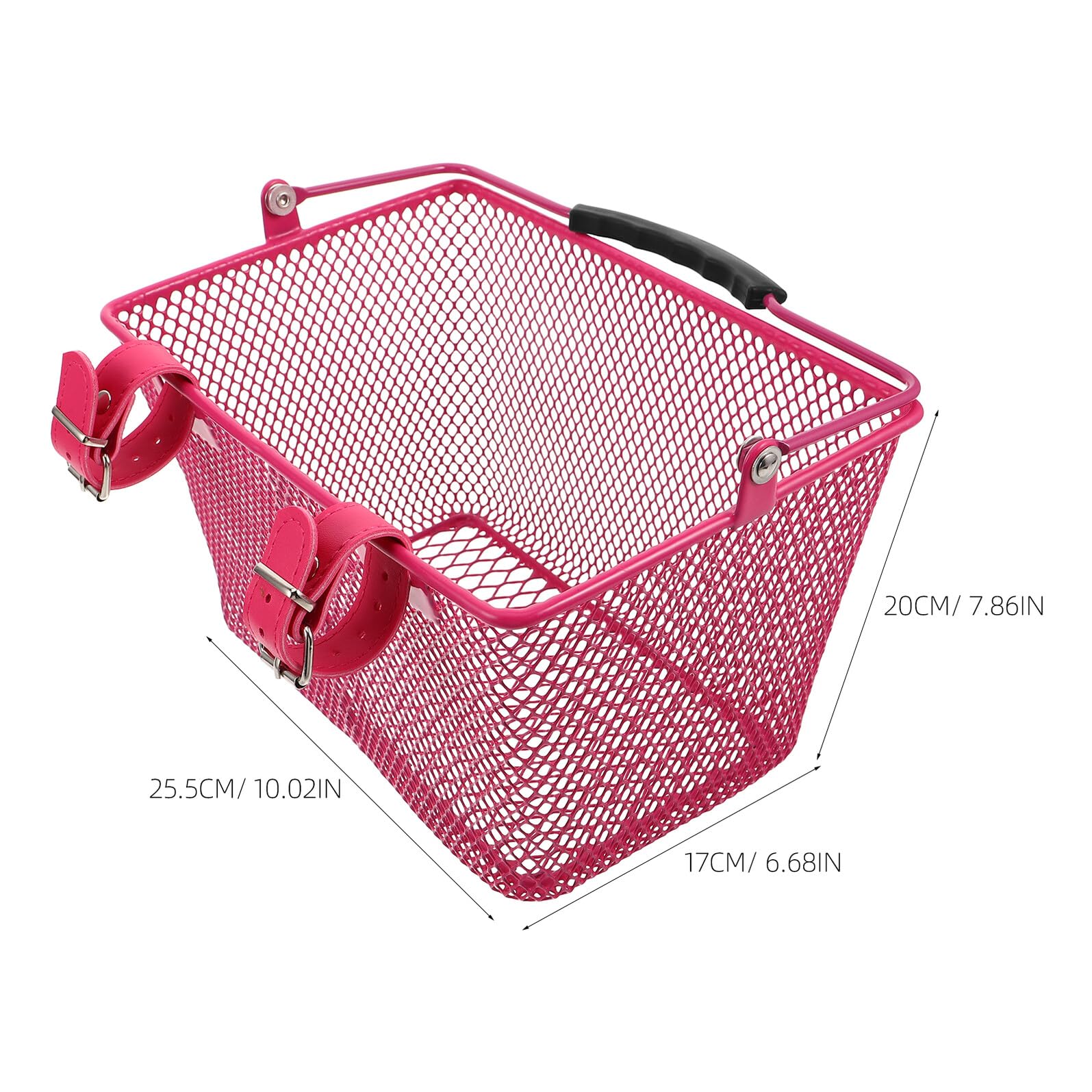 Didiseaon Cesta Delantera para Bicicleta Infantil de Metal Rosa Compatible con Bicicletas Patinetes y Triciclos Soporte Seguro para Juguetes y Snacks Fácil Instalación