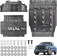 Qujoygo High-Strength Steel Full Skid Plate for 2015-2022 Ford F-150: Engine, Drivetrain & Axle Protection, Easy Bolt-On Install