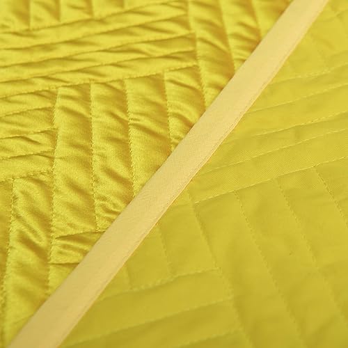 Miniatura 4 de NTBAY - Juego de colcha de seda satinada tamaño queen, juego de edredón acolchado de lujo con patrón geométrico para todas las estaciones (1 colcha,
