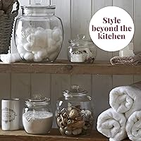 Vista 6 de Kilner Glassware - Tarro de almacenamiento universal duradero multiusos con tapa hermética, 28-3/4 onzas líquidas, 1 EA, transparente