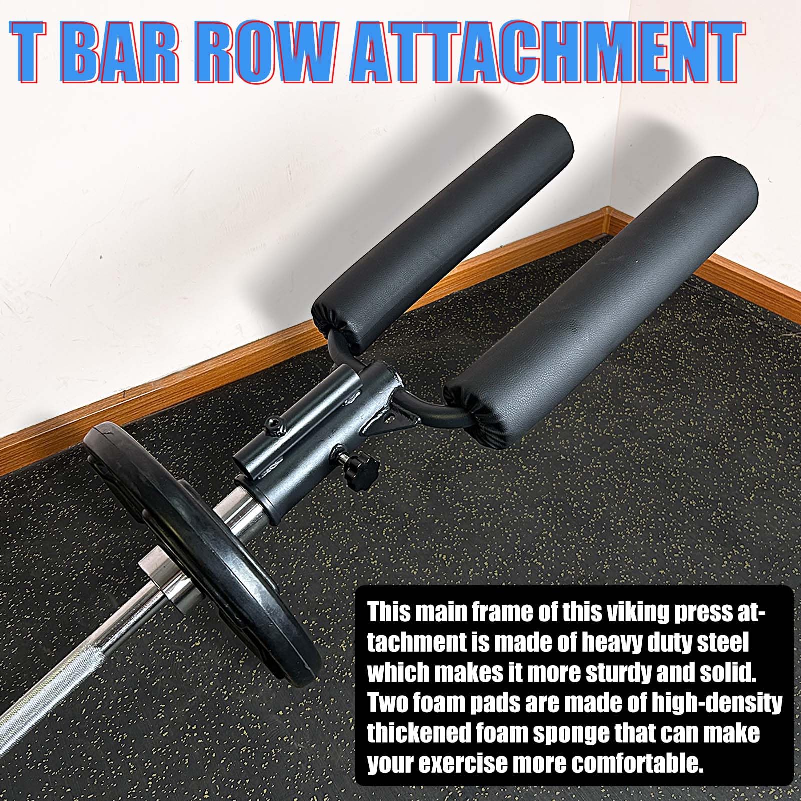 Viking Press Landmine Handle, Hack Squat T-Bar Row Attachment Strength Training Accessories, Shoulder Press Landmine Attachment Equipment