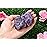 QINJIEJIE Amethyst Crystal Rocks 2PCS 1.8-2.2\'\' Raw Amethyst Stone Large Rock Rough Healing Crystals for Fountain Rocks Bulk Polishing DIY Decoration Natural Stones for Handmade Gifts