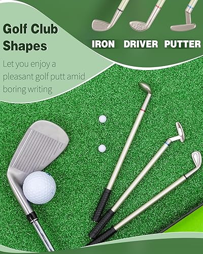 Miniatura 4 de GreenHaven Juego de 2 mini bolígrafos de golf, mini regalo de golf de escritorio, bolígrafo de pelota de golf, bolígrafo único de Navidad, regalo de