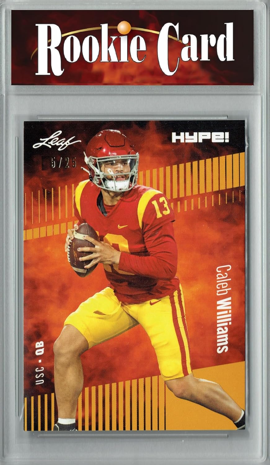 Certified Mint+ Caleb Williams 2023 Leaf HYPE #107A Gold SP, Just 25 Made Rookie Card Chicago Bears