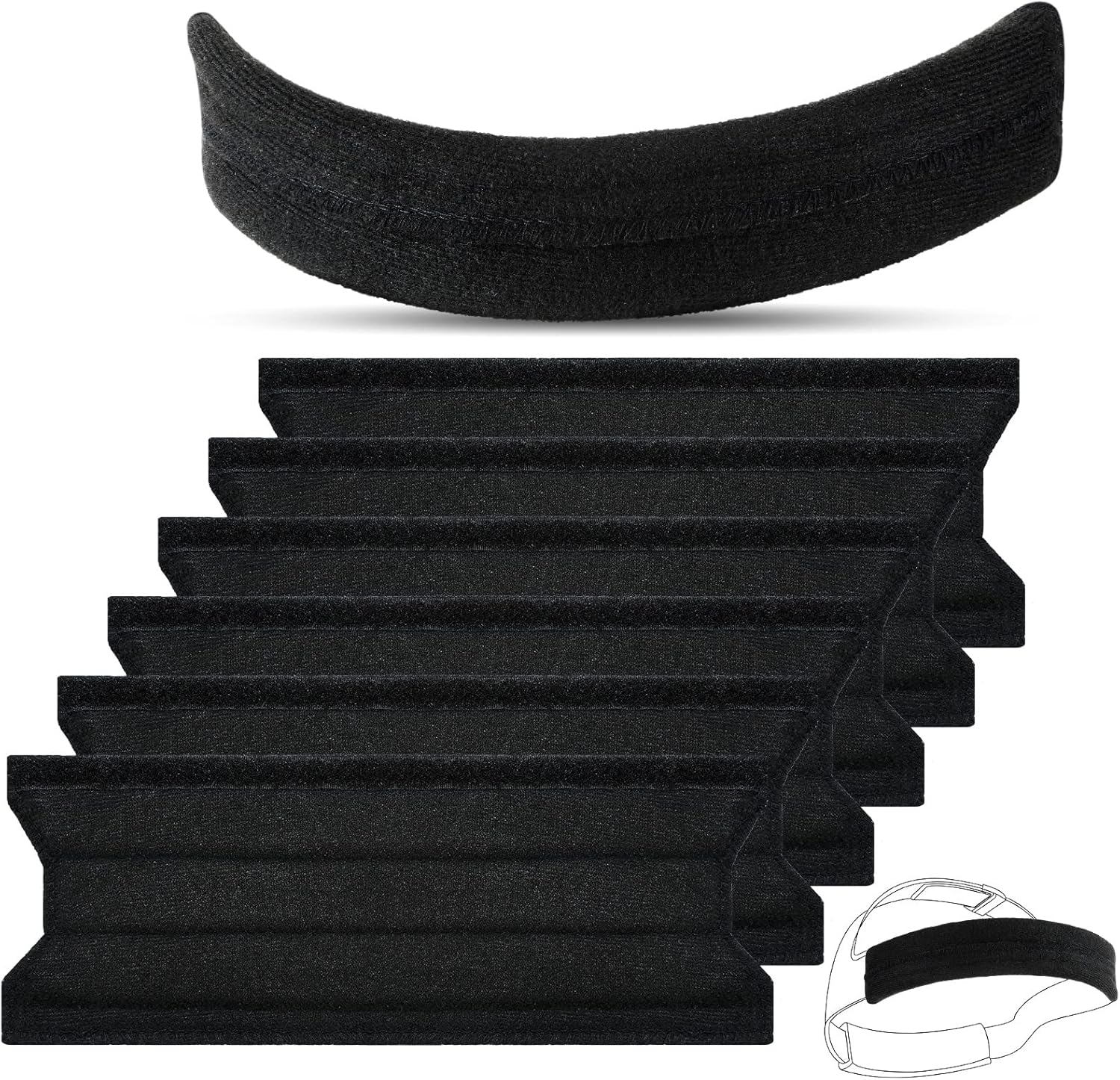 6 Pieces Hard Hat Sweatband Helmet Welding Antiperspirant Belt