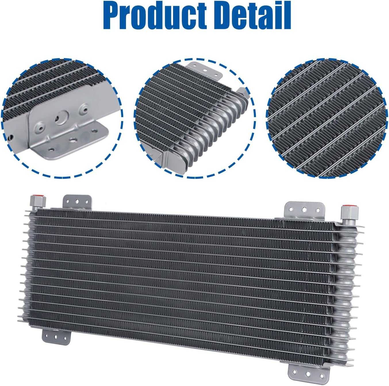 LokoCar Low Pressure Drop Transmission Oil Cooler LPD47391 4739 40,000 GVW with Mounting Hardware Silver