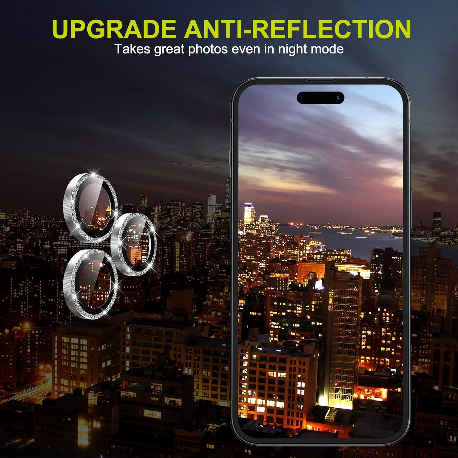 for iPe 14 Pro/iPe 14 Pro Max Cera Lens Protector, [Night