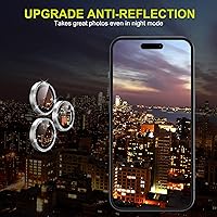 Vista 6 de WSKEN Protector de lente de cámara para iPhone 14 ProiPhone 14 Pro Max, modo de disparo nocturno Protector de pantalla de vidrio templado HD