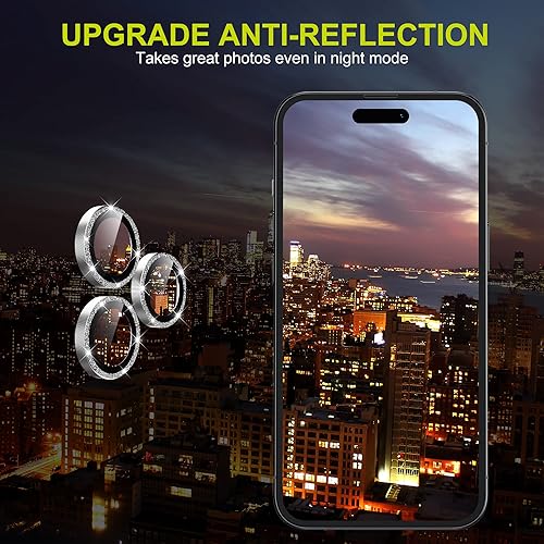Miniatura 6 de WSKEN Protector de lente de cámara para iPhone 14 ProiPhone 14 Pro Max, modo de disparo nocturno Protector de pantalla de vidrio templado HD,