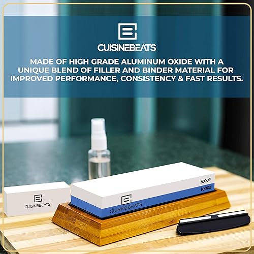 Miniatura 7 de Whetstone 10006000 - Juego de piedra afiladora de cuchillos de cocina 10006000 - Waterstone 10006000 - Piedra de agua - Piedra húmeda - Piedra de