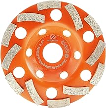 Diamond Cup Wheel 115 mm - BRSCHNITT Welded Double Row Diamond Cup Grinder Grinding Wheel for Concrete Masonry Granite Marble Natural Stone