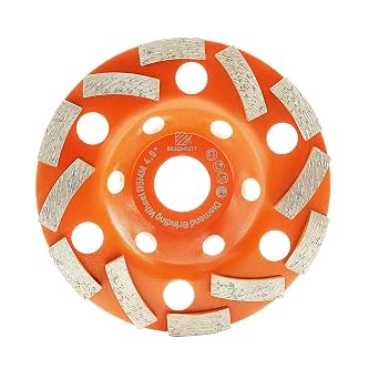 Diamond Grinding Wheels 4 1/2" - BRSCHNITT Diamond Wheel Cup for Grinding/Polishing/Cleaning Surface Concrete,Granite,Marble,Masonry Brick,Cement,Stone Aobor 7/8"-5/8".