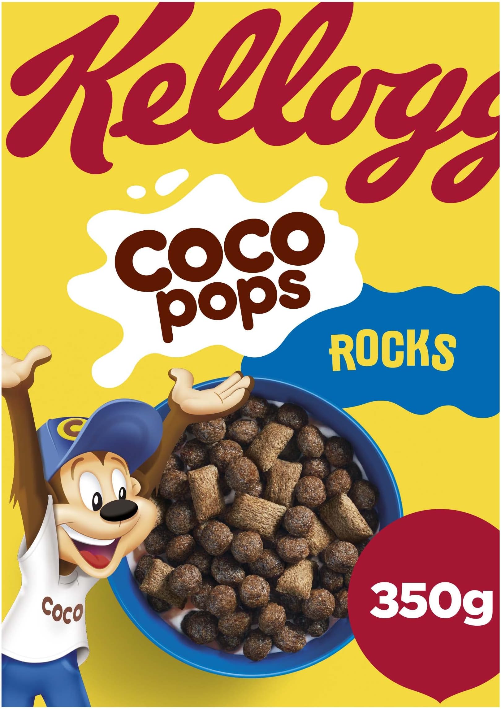 Kellogg's Coco Pops Rocks Breakfast Cereal Box, 350g