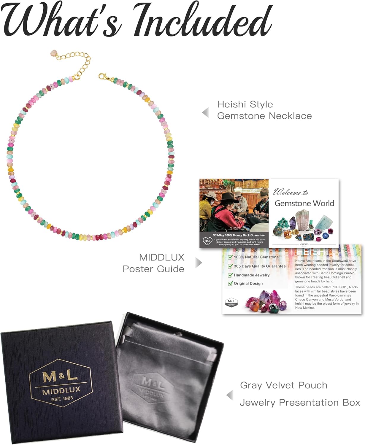 Heishi Style Gemstones/Natural Pearls Beaded Choker Necklace for Women, Handmade Jewelry Gifts for Her - Image 5