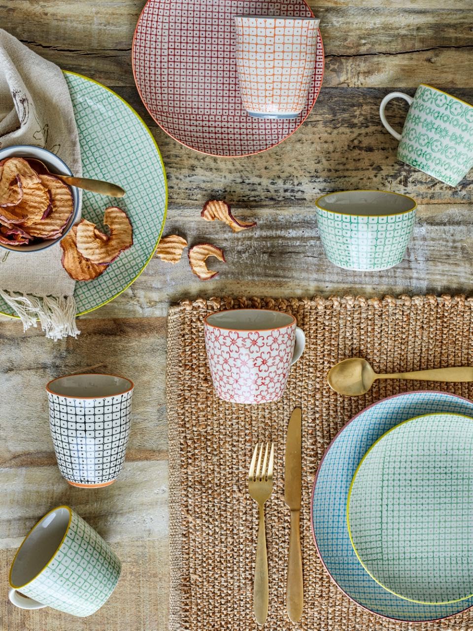 Bloomingville Carla - Tazas de cerámica (9,5 cm, 4 unidades)
