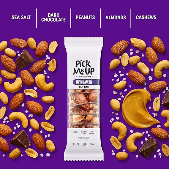 Pick Me Up ProvisionsTM Gluten Free Salted Caramel Dark Chocolate Nut Bar, 1.4 oz., 16 Bars/Box