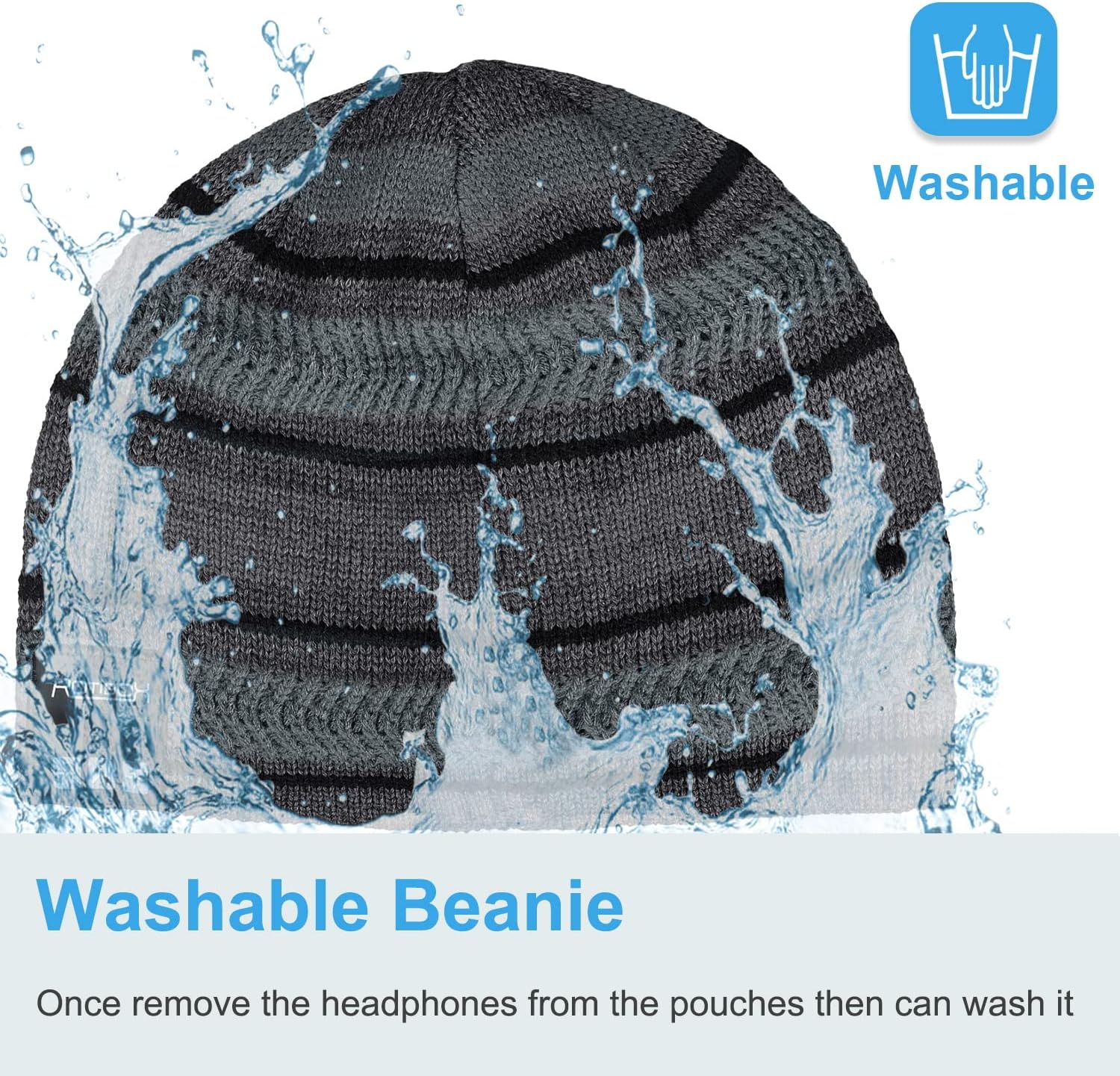 ROTIBOX Bluetooth Beanie Hat Wireless Headphone for Outdoor Sports Xmas Gifts Stocking Stuffers