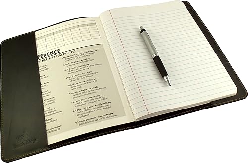 Miniatura 3 de Rustic Ridge Cobertor de cuero para cuadernos. Con cuaderno incluido, Negro