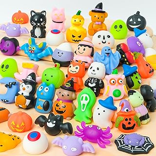 36PCS Halloween Mochi Squishy Toys for Kids Girls Boys Halloween Party Favors Mochi Squishies Halloween Décor Class Rewards Halloween Treat Bags Gifts Trick or Treat Goodie Bag Fillers