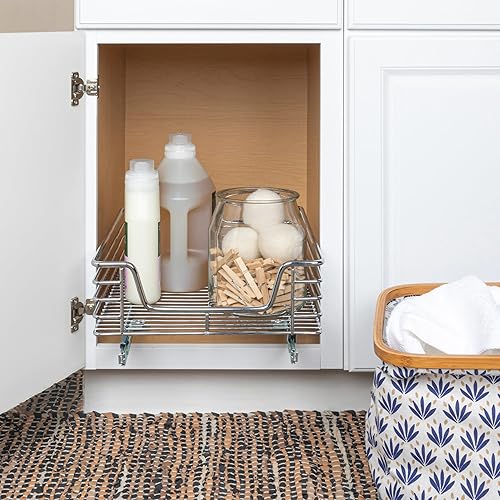 Miniatura 3 de Household Essentials C1221-1 Glidez - Organizador deslizante extra profundo para debajo del fregadero estante extraíble para gabinete cromado 115