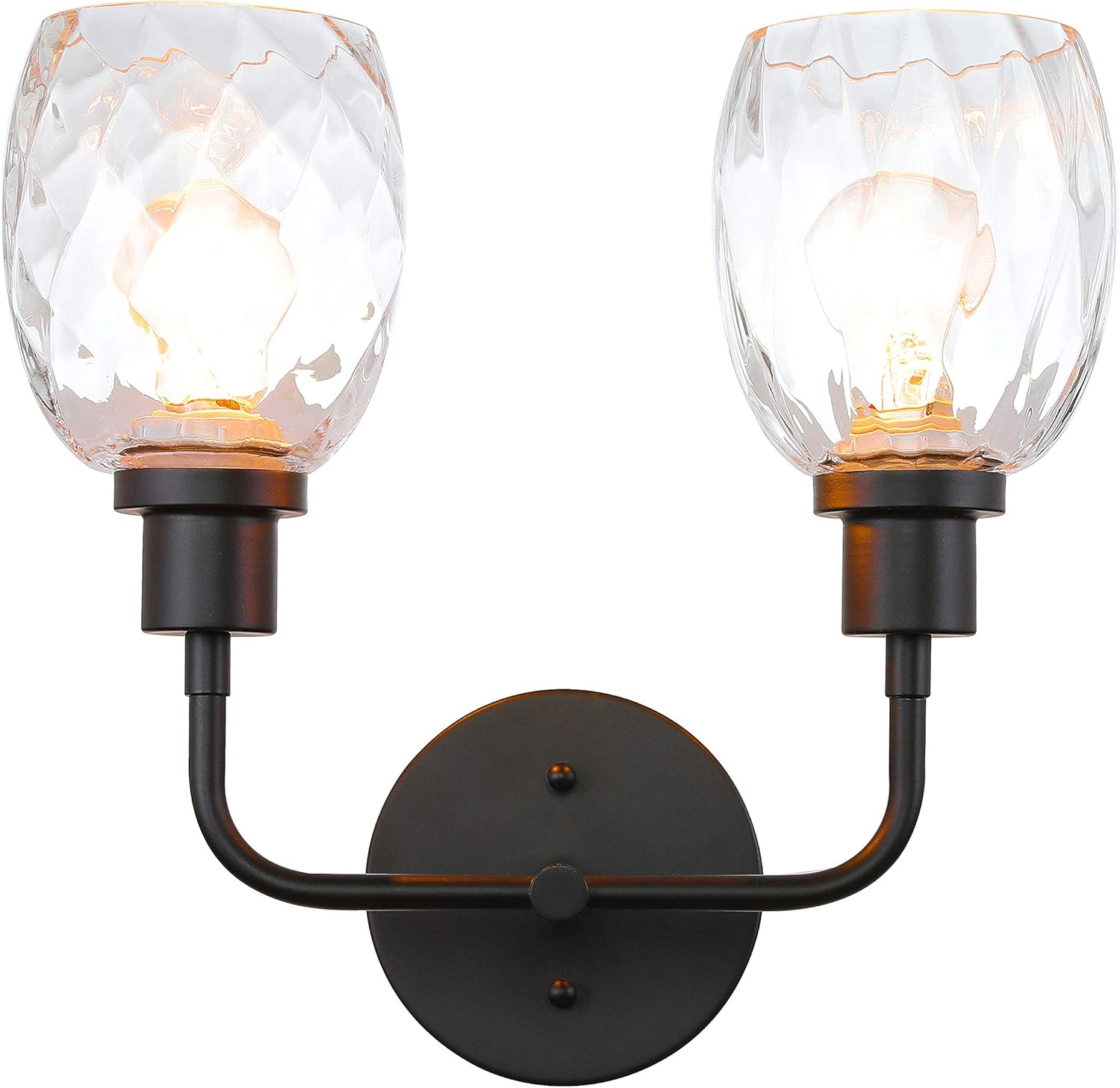 Get Discount 70% Price XiNBEi Lighting Wall Sconce, 2 Light Bathroom Vanity Wall Light with Clear Glass, Matte Black Finish XB-W1210-2-MBK Super Cheap 🛒 XiNBEi Lighting Wall Sconce, 2 Light Bathroom Vanity Wall Light with Clear Glass, Matte Black Finish XB-W1210-2-MBK