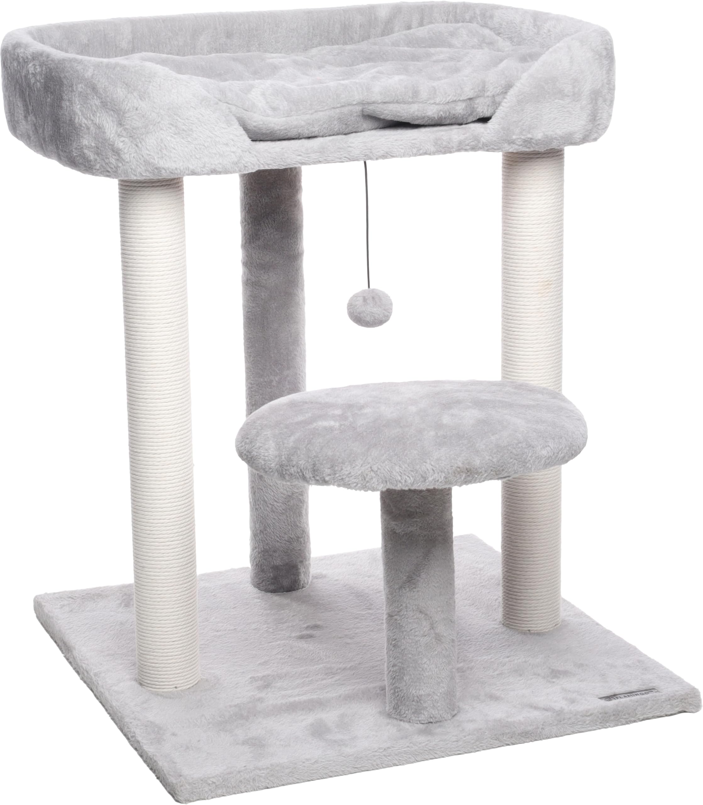 Arbre à griffer Dolores gris dans votre salon pour le chat