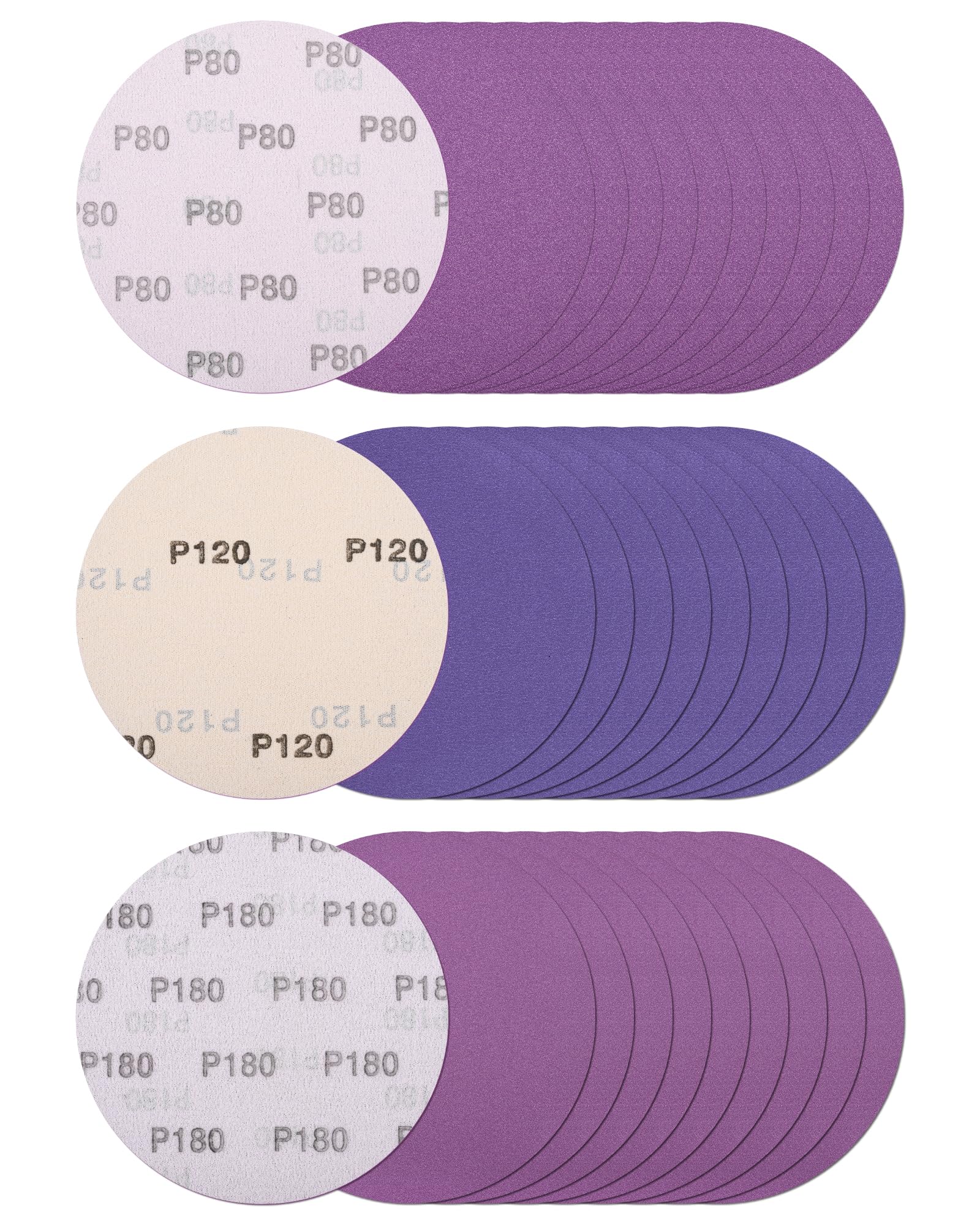 150mm Sanding Discs 80/120/180 Grit Water Sandpaper