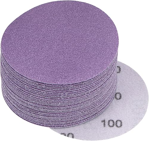 Miniatura 12 de uxcell 30 discos de lijado morados de 3 pulgadas, 1200 granos, gancho y bucle, papel de arena profesional de óxido de aluminio, pulido húmedo y seco