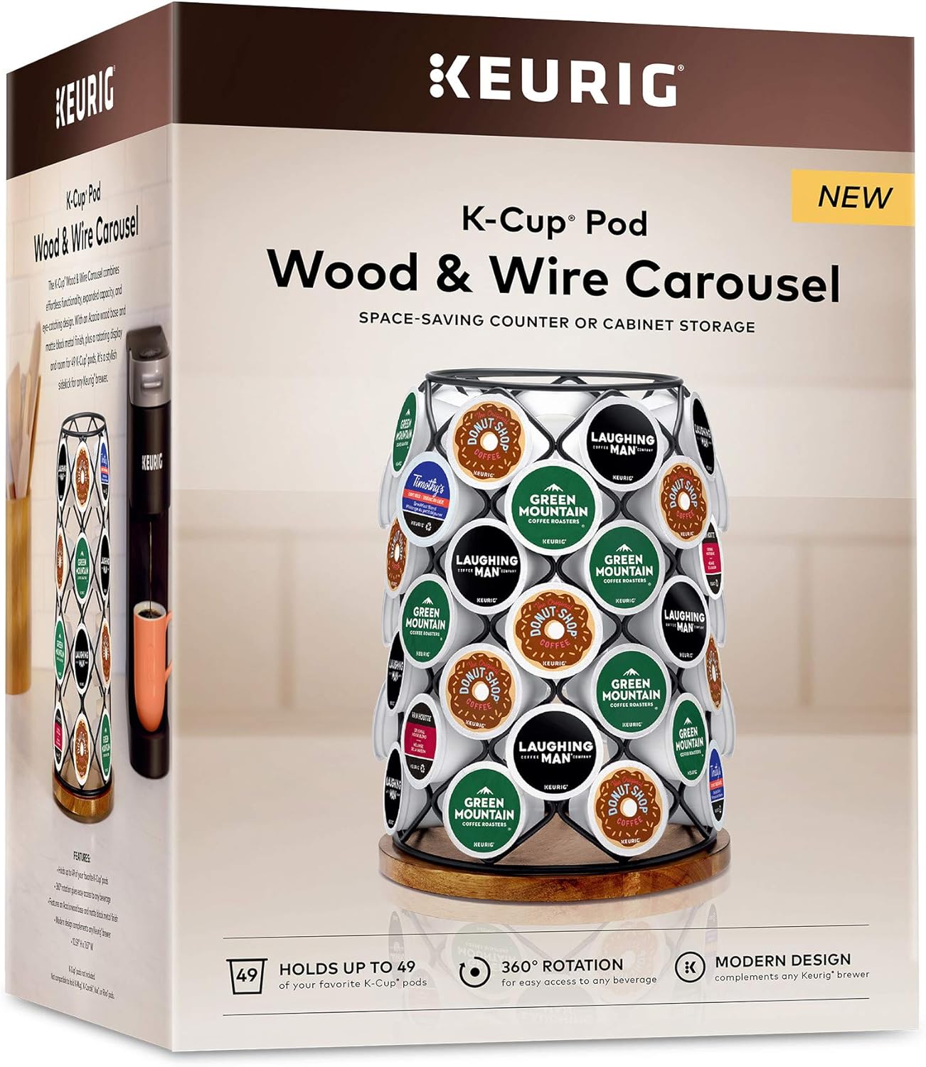 Black Friday - 70% OFF Keurig 5000351185 K-Cup Whirl Carousel Coffee Pod holder, 49, Black