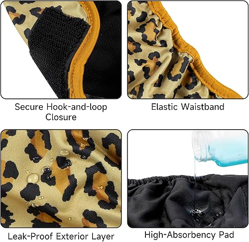 Miniatura 3 de Paw Legend - Pañales reutilizables para perro hembra, 3 unidades