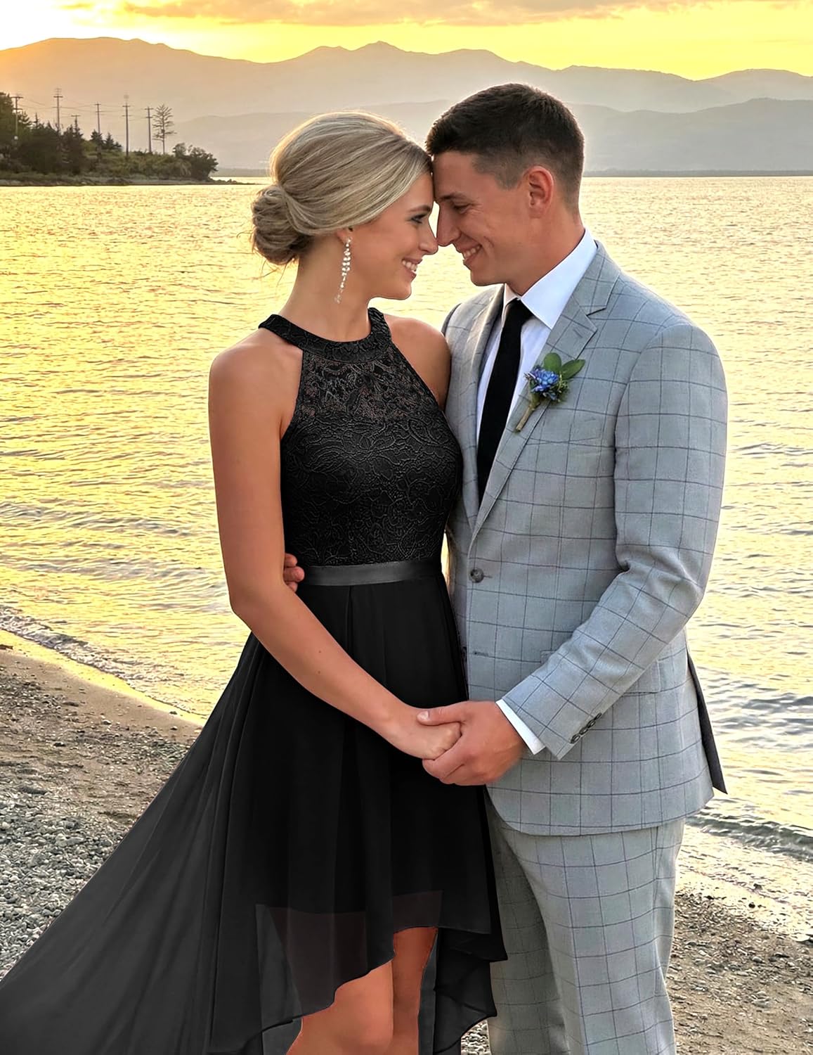 Wedtrend Women's Formal Dresses Halter Bridesmaid Dresses Cocktail Dress High Low Prom Dress - Image 3