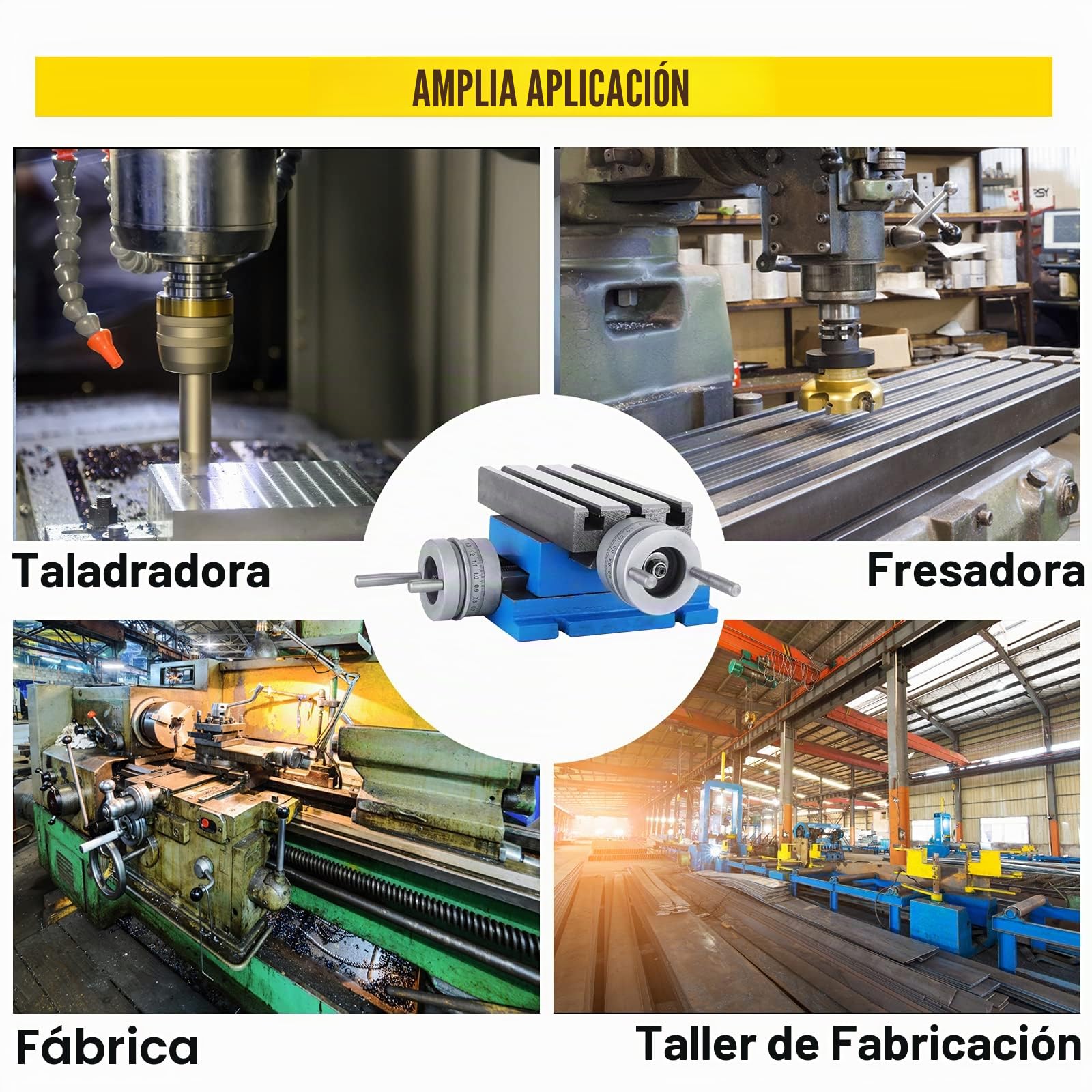 Mesa Mecánica Coordenada 185 x 100mm Máquina de Fresadora Soporte Perforación Banco 2 Ejes 4 Vías Mesa de Trabajo Horizontal y Vertical Altura de Trabajo 102mm para Perforación y Fresados