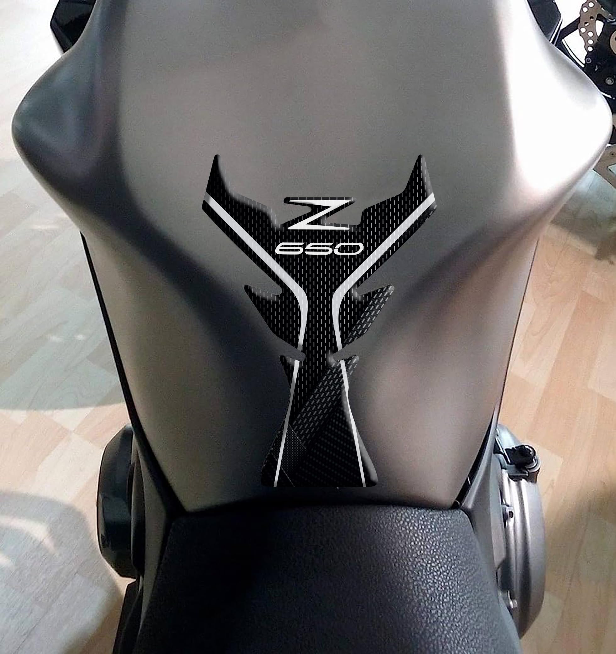 Harz-Aufkleber mit 3D-Effekt, für Motorrad, kompatibel mit Kawasaki Z650 (Dark, komplettes Set)