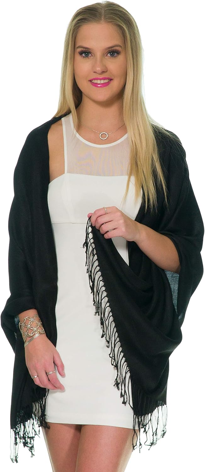 Pashmina Shawls and Wraps for Evening Dresses, Large Soft Pashminas Wedding Shawl - Image 4