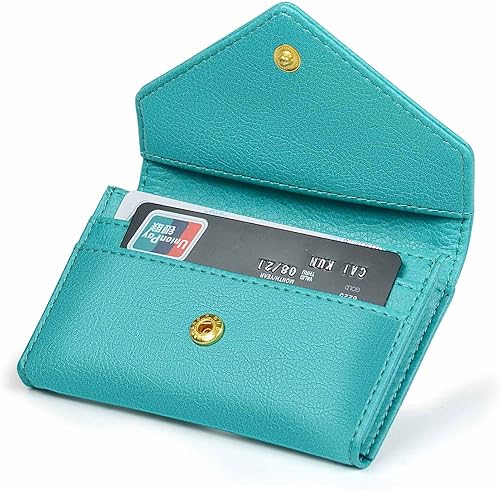 Vista 2 de XEYOU Funda para tarjetas de crédito para mujer, tarjetero con bolsillo frontal para mujer