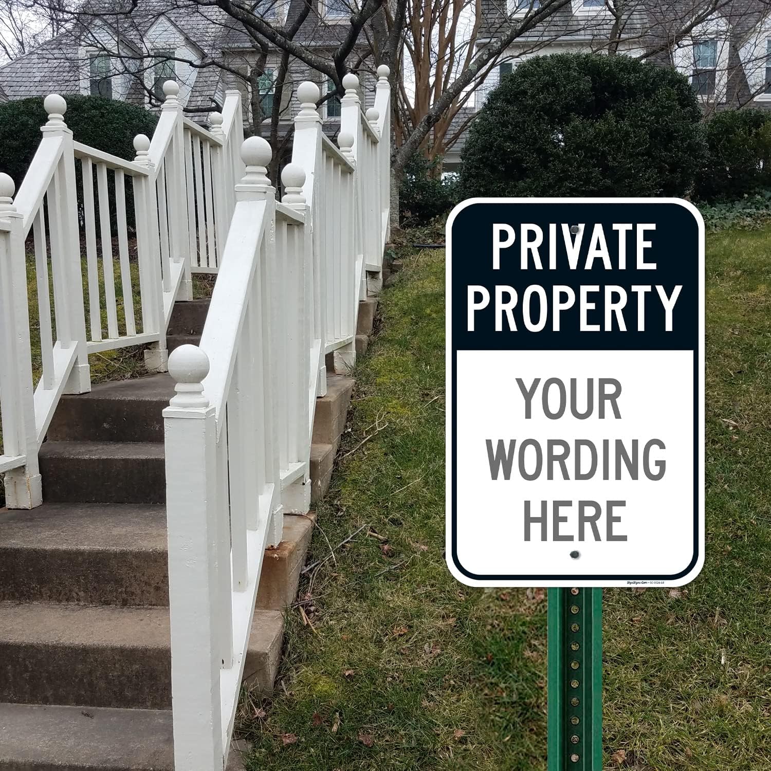 Custom Private Property Sign, Personalize Signs for Business, Home, Driveway Indoor/Outdoor Use Signs, 12x18 Inches, Rust Free .063 Aluminum, Fade Resistant, Made in USA