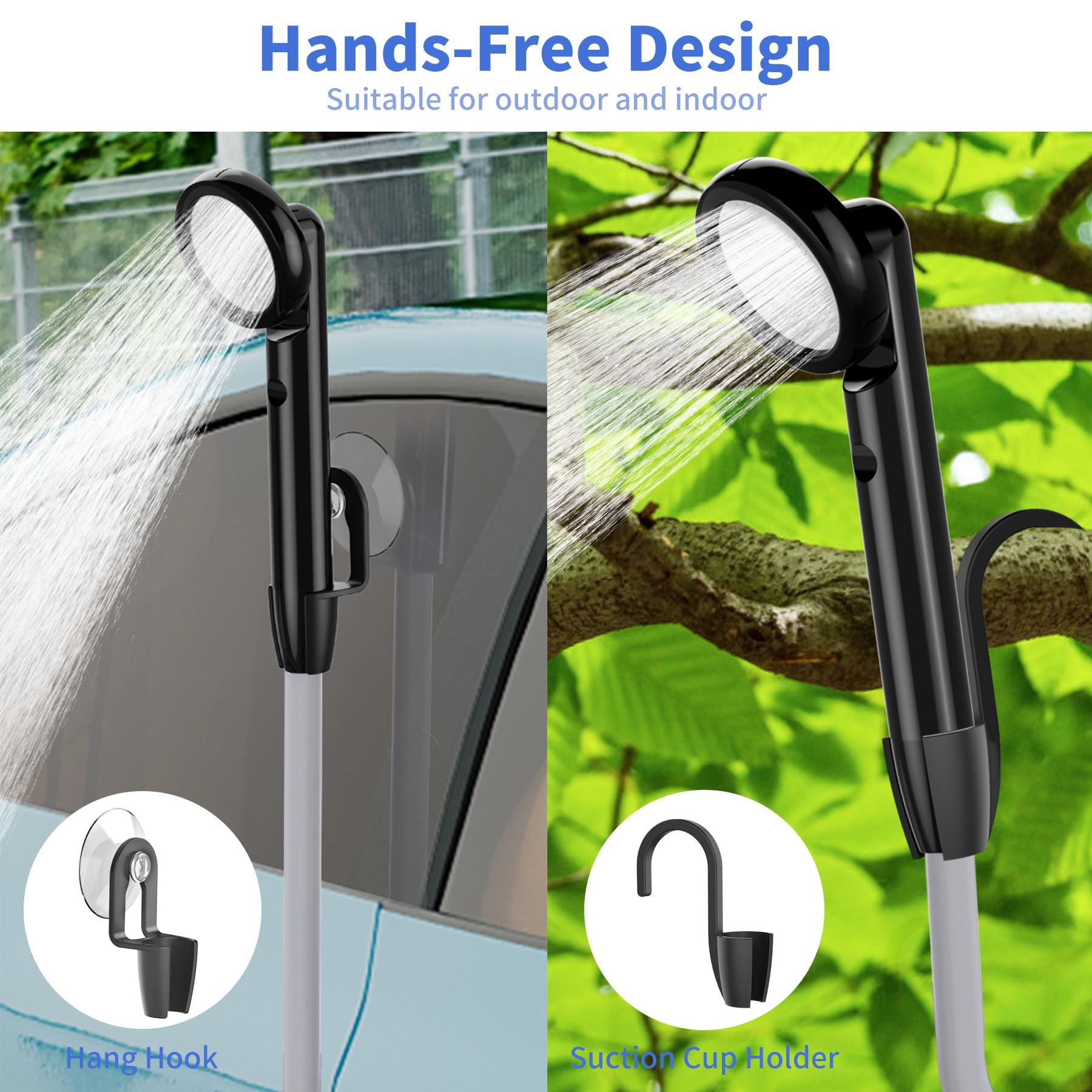 Doccia Portatile Elettrica Per Campeggio - Batteria 6000mAh, Pressione Regolabile - Ideale Per Auto, Cani, Escursionismo