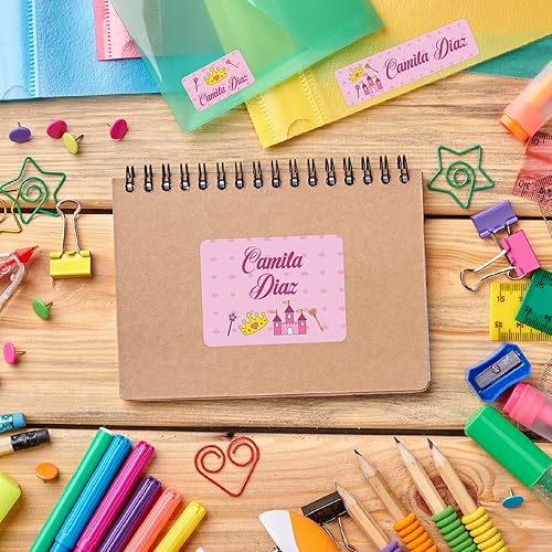 Miniatura 3 de 96 etiquetas adhesivas de nombre personalizables para niños, etiquetas de nombre de vinilo de alta calidad, perfectas para botellas de agua,