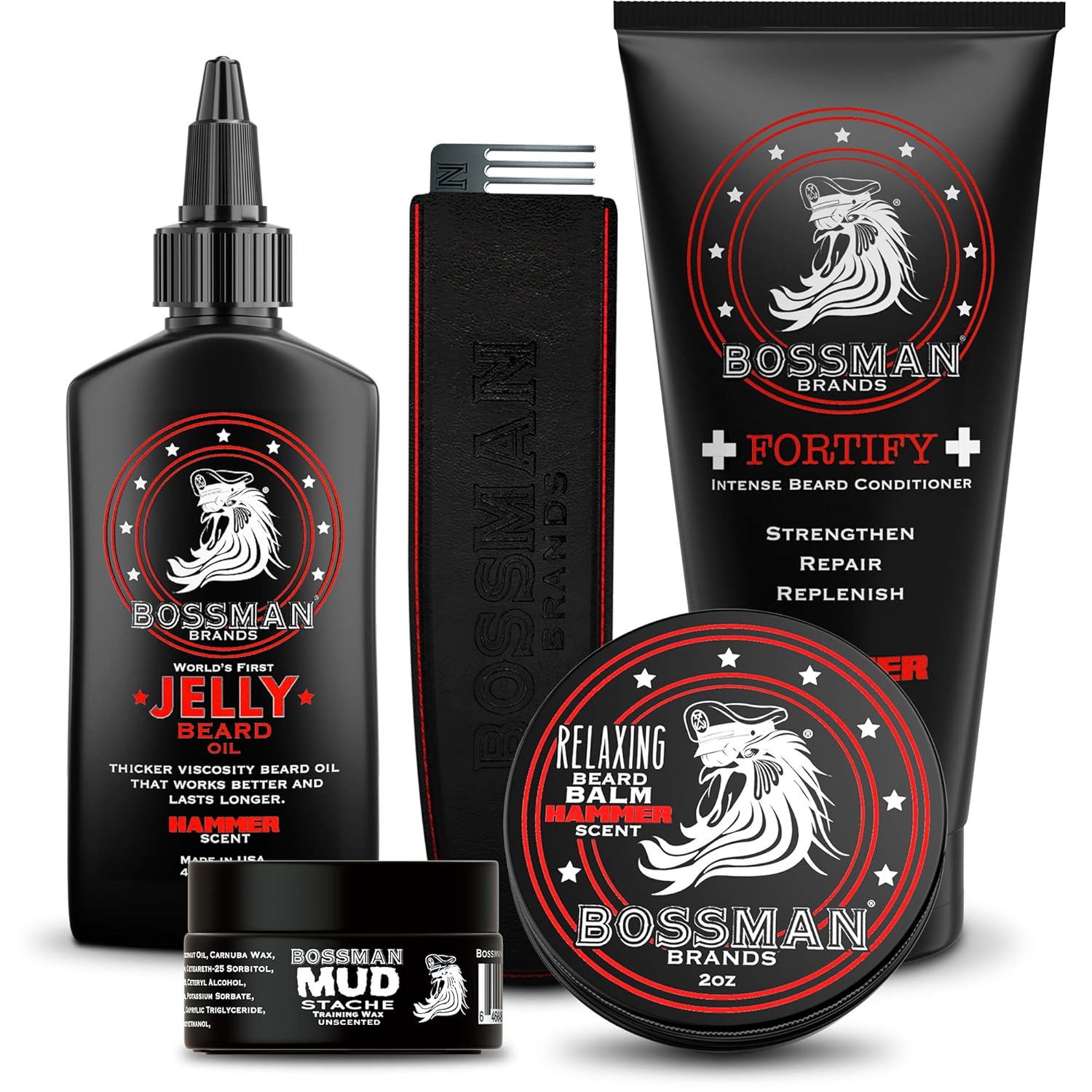 Bossman Complete Beard Kit Men's Beard Oil Jelly