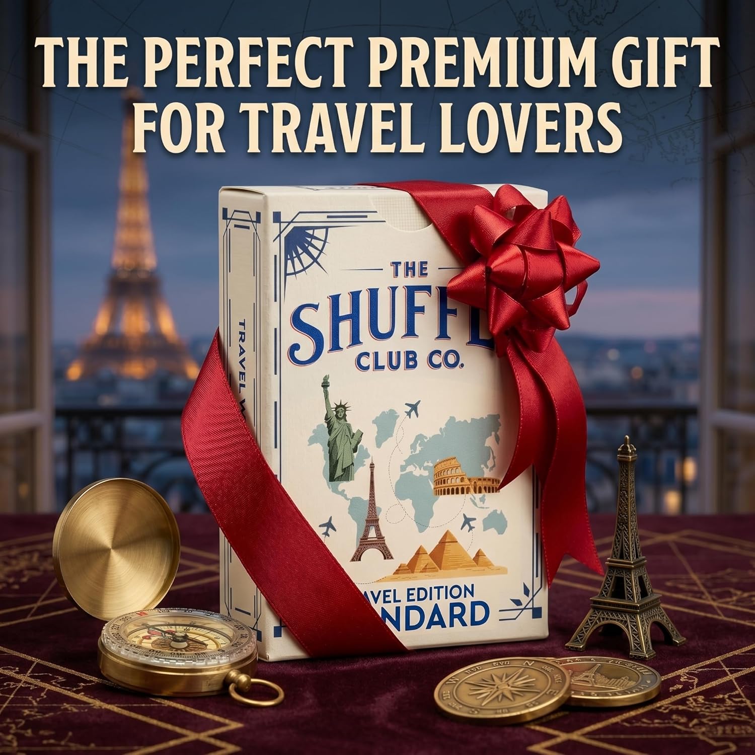 Travel Playing Cards – Hand-Illustrated World Landmark Deck | Famous Destinations & Global Icons | Premium Poker & Blackjack Cards – Made in the USA (Pack of 1)